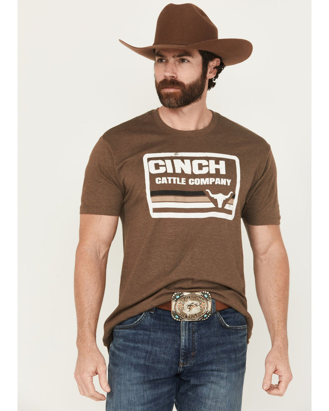 Men's Cinch Cattle Company Logo T-Shirt-Men's Shirts-Cinch-Whiskey Ray's Boutique, Women's Western Wear Boutique in Waxahachie, TX