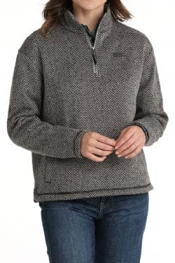 Herringbone 1/4 zip pull over-Sweaters-Cinch-Whiskey Ray's Boutique, Women's Western Wear Boutique in Waxahachie, TX