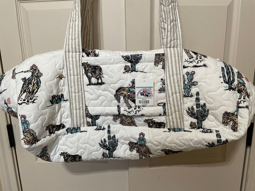 Cowgirl Wild West Quilted Garment Bag-Garment Bags-Ida Mae Home-Whiskey Ray's Boutique, Women's Western Wear Boutique in Waxahachie, TX