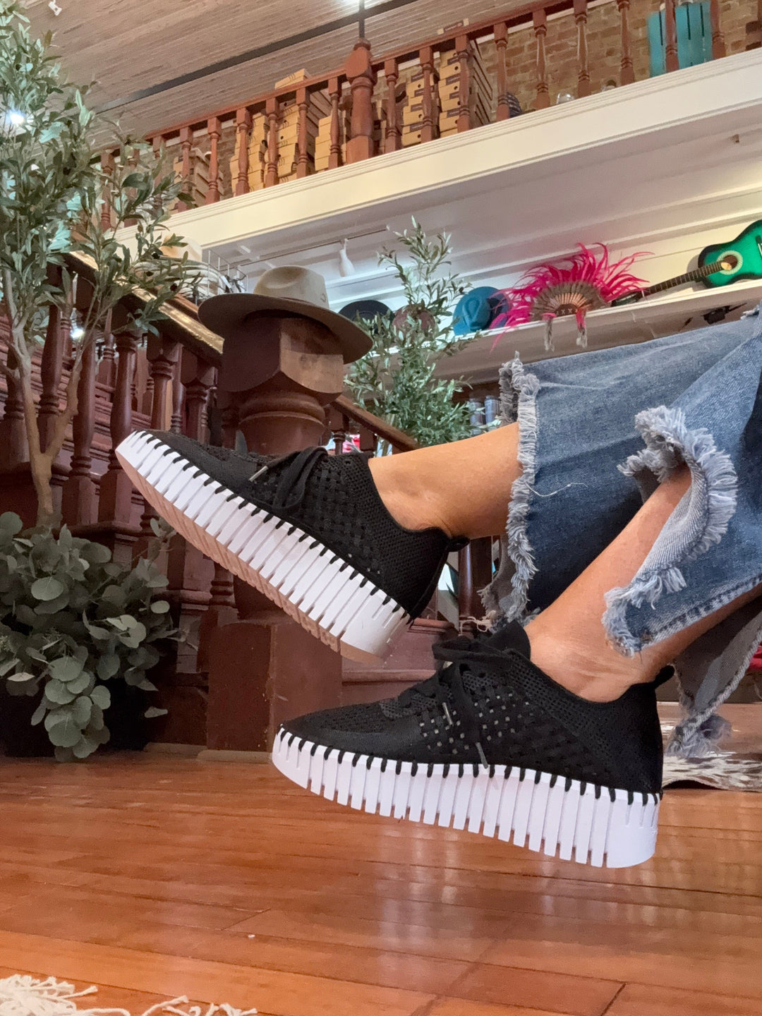 Women's Ilse Jabcobson Platform Sneaker-Black-Slip Ons-Ilse jacobson-Whiskey Ray's Boutique, Women's Western Wear Boutique in Waxahachie, TX