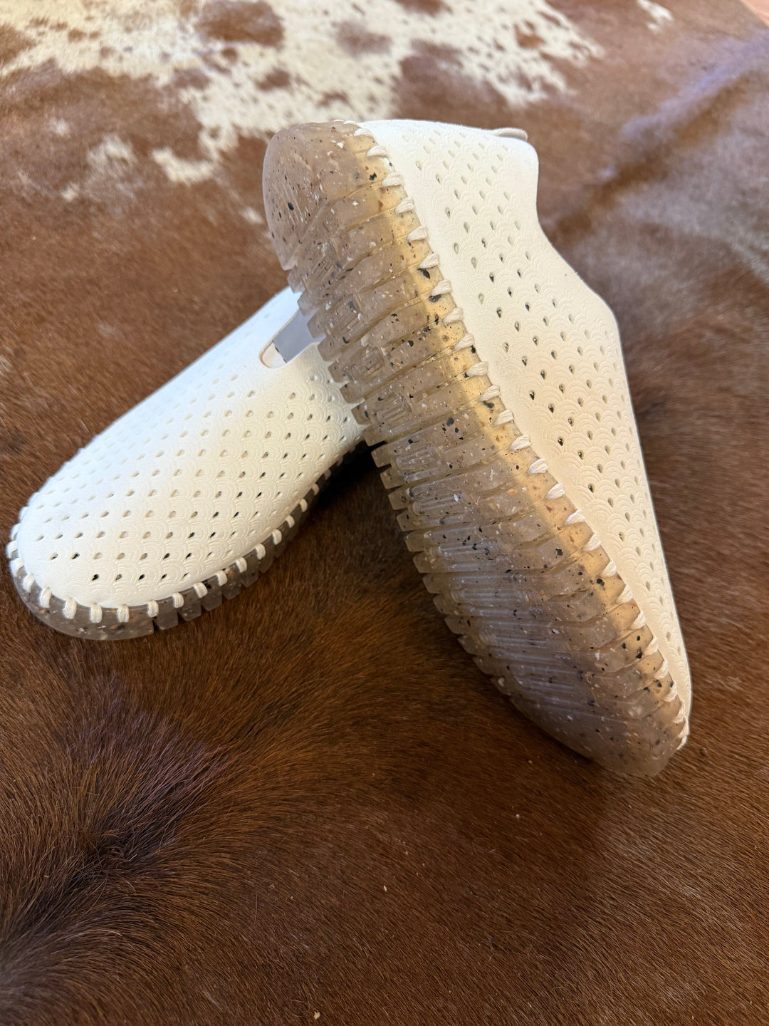 Women's Ilse Jacobson Shoes-White Army-Slip Ons-Ilse jacobson-Whiskey Ray's Boutique, Women's Western Wear Boutique in Waxahachie, TX