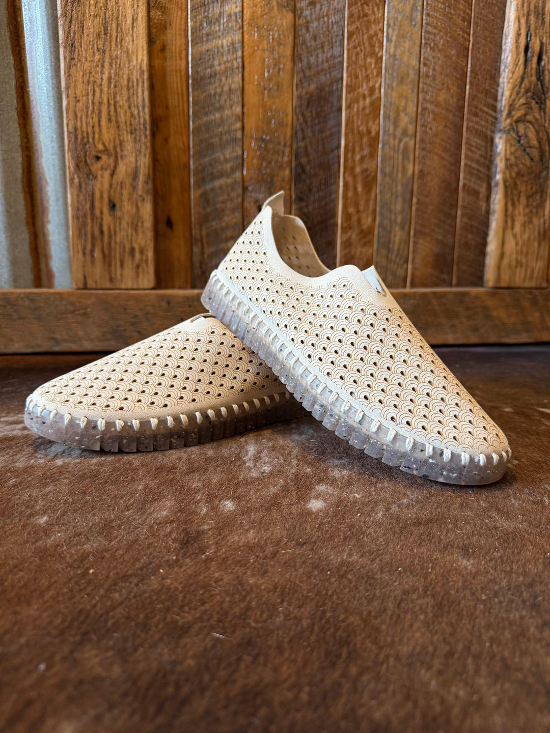 Women's Isle Jacobson Shoes-Tan/Army-Slip Ons-Ilse jacobson-Whiskey Ray's Boutique, Women's Western Wear Boutique in Waxahachie, TX