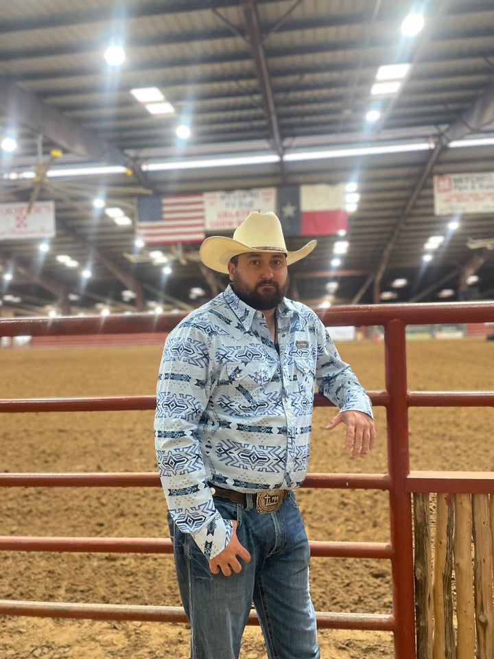 Pandandle Select Aztec Shirt-Men's Shirts-Panhandle-Whiskey Ray's Boutique, Women's Western Wear Boutique in Waxahachie, TX