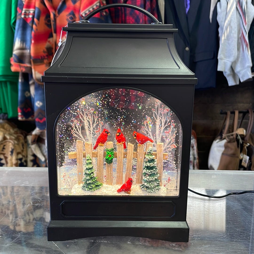 Cardinal on Fence lighted water lantern-Gifts-Raz Imports-Whiskey Ray's Boutique, Women's Western Wear Boutique in Waxahachie, TX
