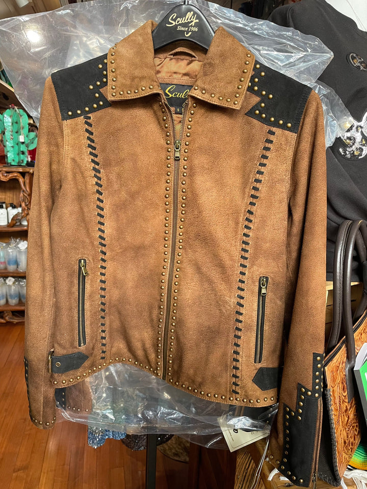 Scully ladies Studded Jacket-Coats & Jackets-Scully-Whiskey Ray's Boutique, Women's Western Wear Boutique in Waxahachie, TX