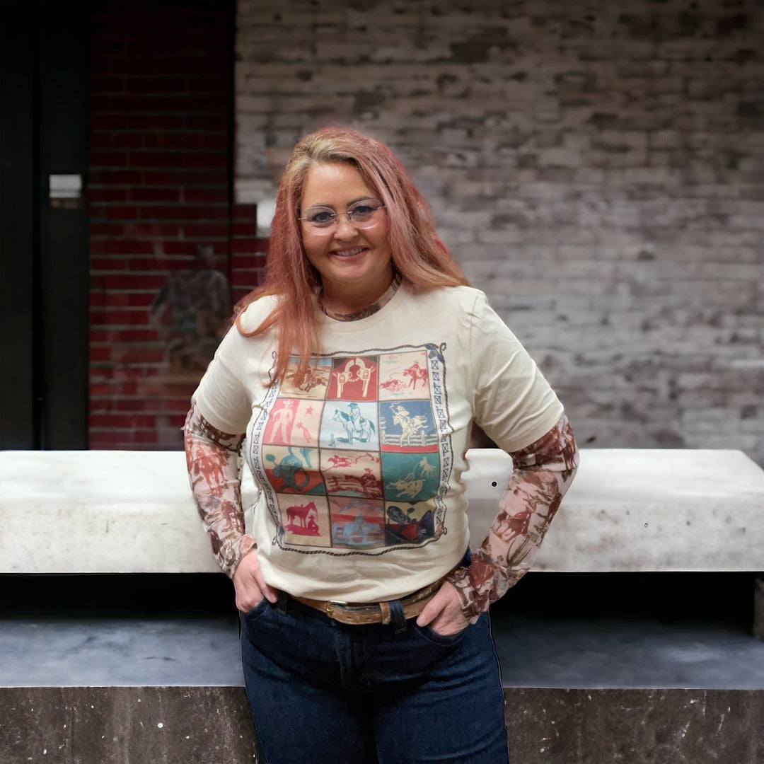 Blanket Tee-Short Sleeves-Whiskey Ray's Boutique-Whiskey Ray's Boutique, Women's Western Wear Boutique in Waxahachie, TX