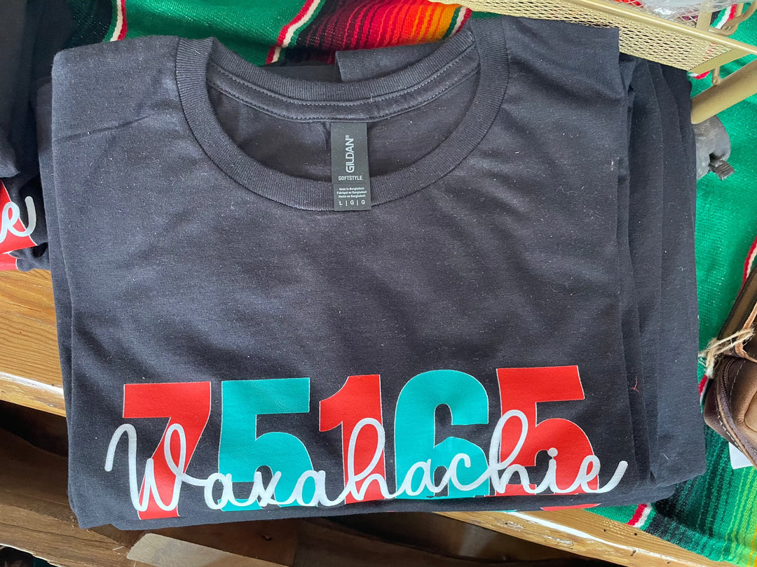 Waxahachie Zip Code Tee-Graphic Tops-Whiskey Ray's Boutique-Whiskey Ray's Boutique, Women's Western Wear Boutique in Waxahachie, TX