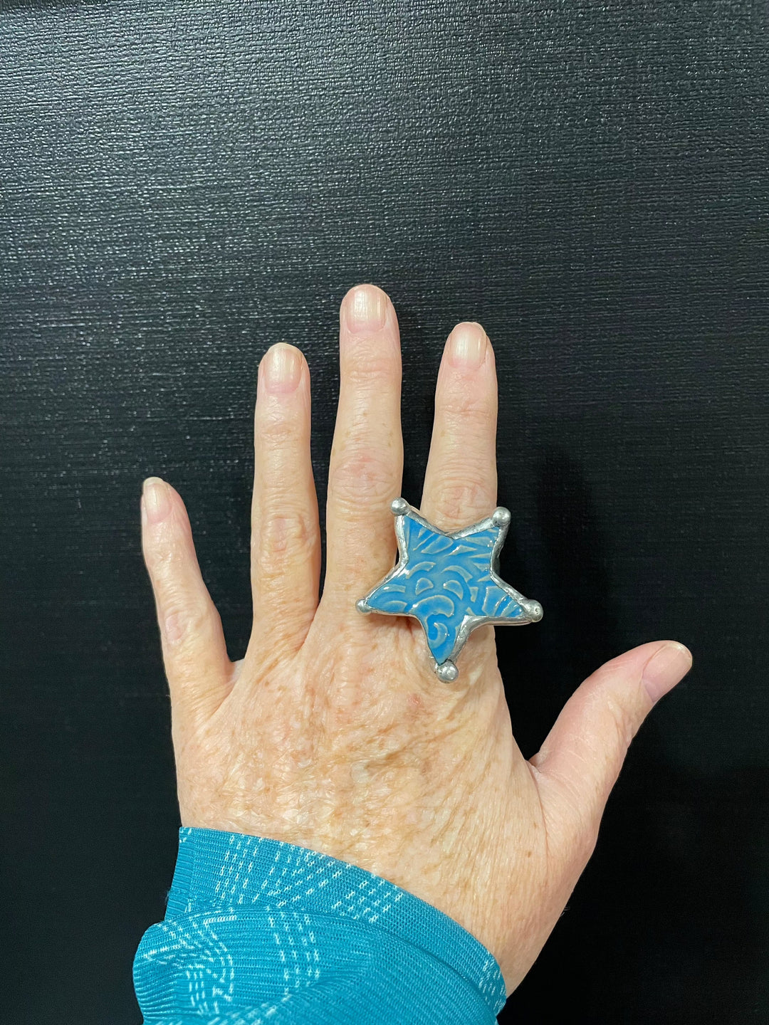 Blue Jean Star Ring-Rings-Whiskey Ray's Boutique-Whiskey Ray's Boutique, Women's Western Wear Boutique in Waxahachie, TX