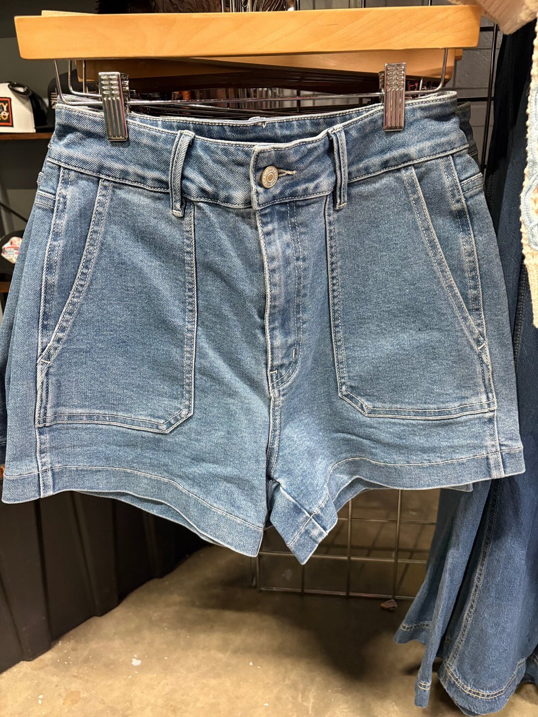Women's square pocket shorts-Shorts-Whiskey Ray's Boutique-Whiskey Ray's Boutique, Women's Western Wear Boutique in Waxahachie, TX
