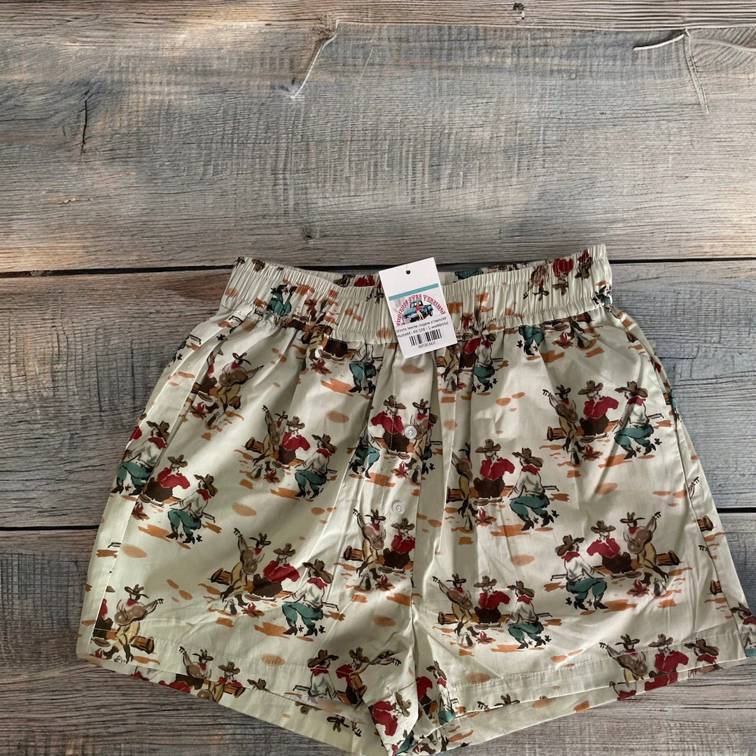Women's wagon wheel shorts-Shorts-Whiskey Ray's Boutique-Whiskey Ray's Boutique, Women's Western Wear Boutique in Waxahachie, TX
