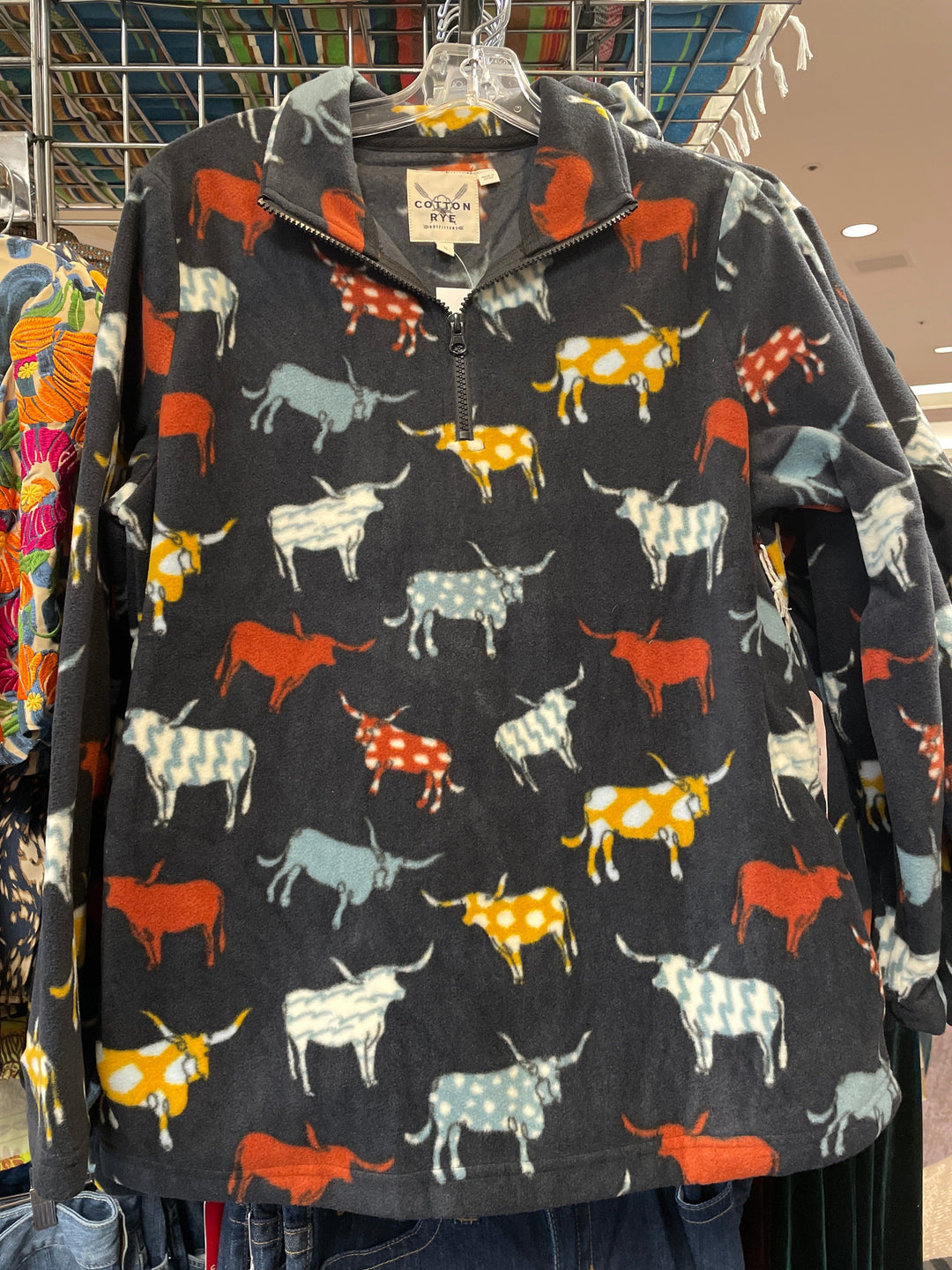 Longhorn Pullover Shirt-Sweaters-Whiskey Ray's Boutique-Whiskey Ray's Boutique, Women's Western Wear Boutique in Waxahachie, TX