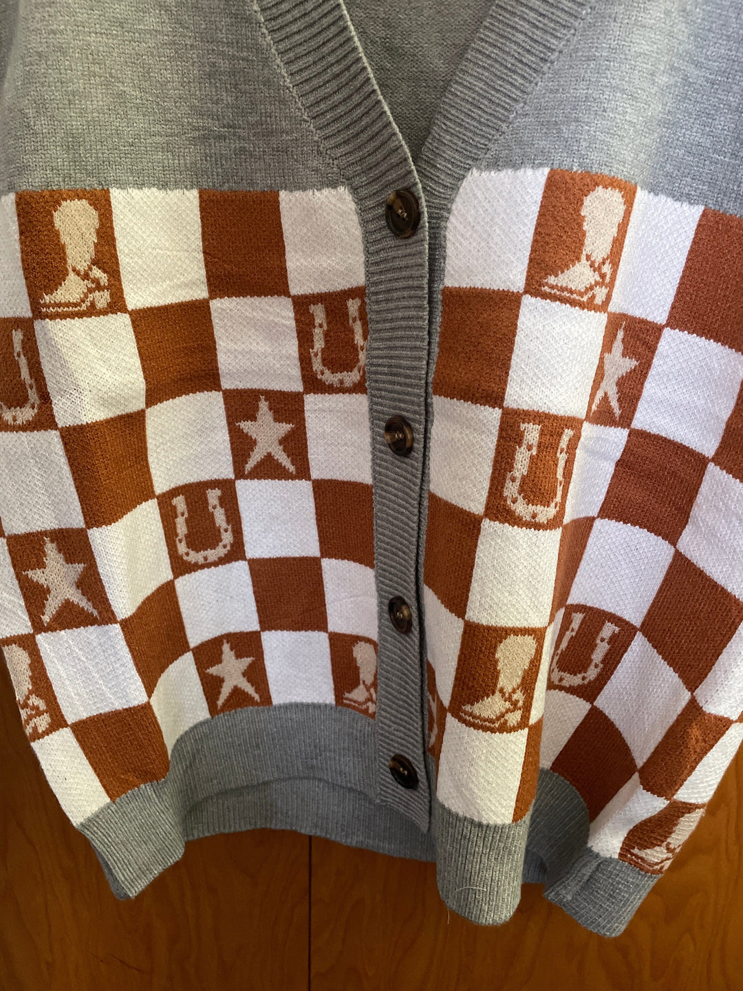 Women's Western Checkered Sweater Vest-Vests-Whiskey Ray's Boutique-Whiskey Ray's Boutique, Women's Western Wear Boutique in Waxahachie, TX