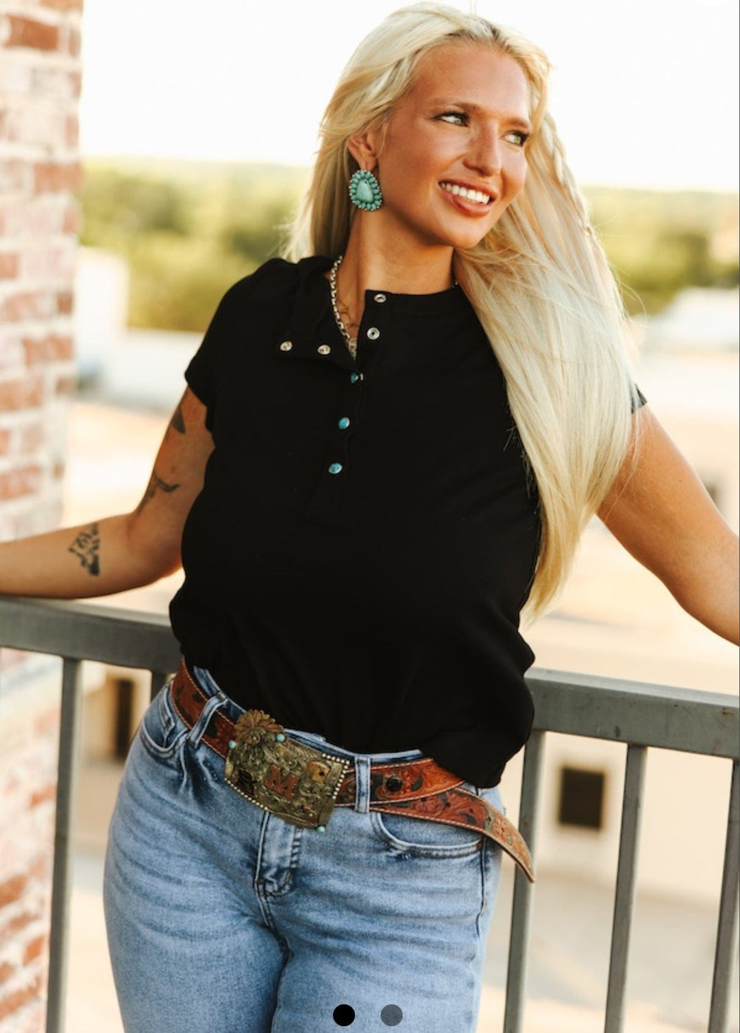 Midnight Mesa Snap Top-Women's top-Whiskey Ray's Boutique-Whiskey Ray's Boutique, Women's Western Wear Boutique in Waxahachie, TX