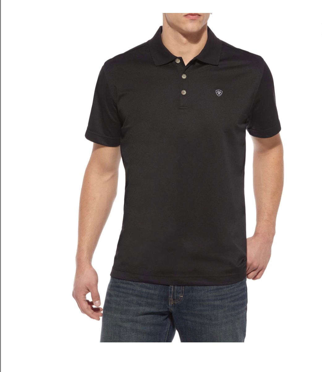 Ariat Men's Solid Tek Short Sleeve Polo-Men's Shirts-Ariat-Whiskey Ray's Boutique, Women's Western Wear Boutique in Waxahachie, TX
