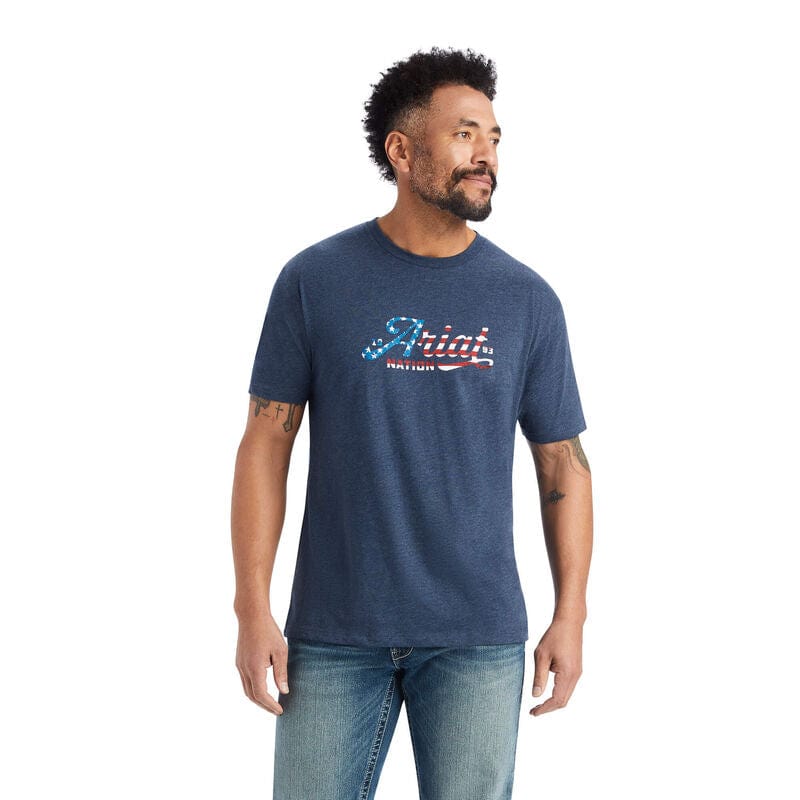 Ariat Script Flag T-Shirt-Men's Shirts-Ariat-Whiskey Ray's Boutique, Women's Western Wear Boutique in Waxahachie, TX
