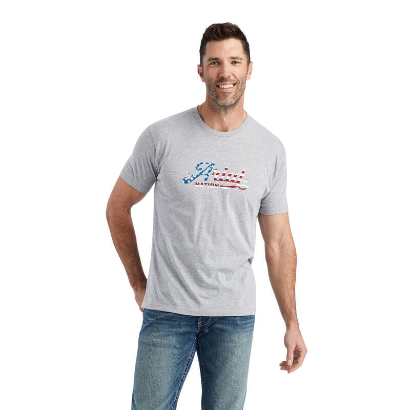 Ariat Script Flag T-Shirt-Men's Shirts-Ariat-Whiskey Ray's Boutique, Women's Western Wear Boutique in Waxahachie, TX