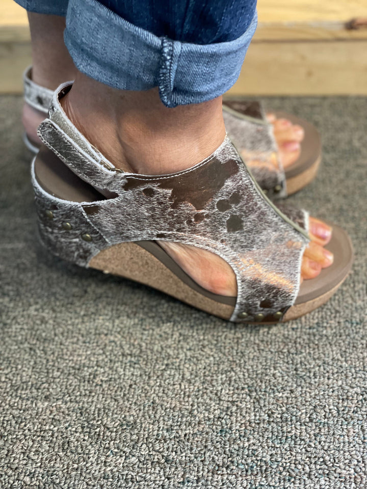 Pasture Bronze Wedges-Wedges-Corky's-Whiskey Ray's Boutique, Women's Western Wear Boutique in Waxahachie, TX