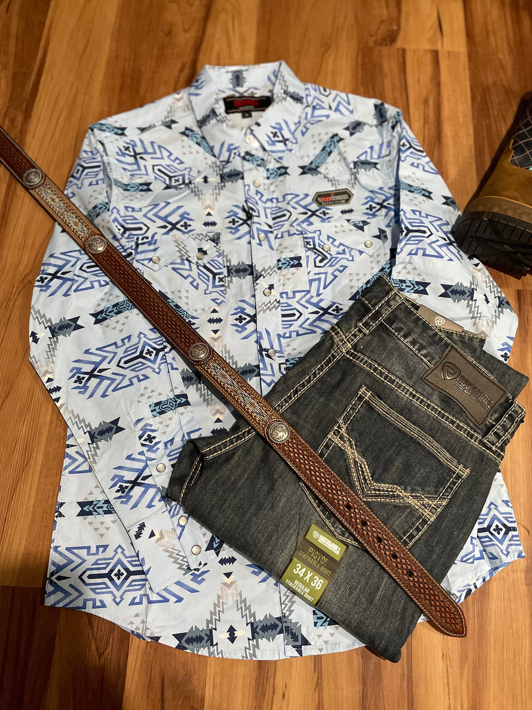 Pandandle Select Aztec Shirt-Men's Shirts-Panhandle-Whiskey Ray's Boutique, Women's Western Wear Boutique in Waxahachie, TX