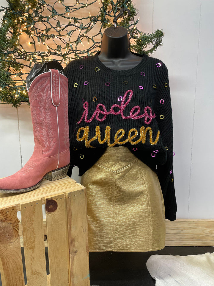 METALLIC PLEATHER SKIRT-Skirts-Rock & Roll Denim-Whiskey Ray's Boutique, Women's Western Wear Boutique in Waxahachie, TX