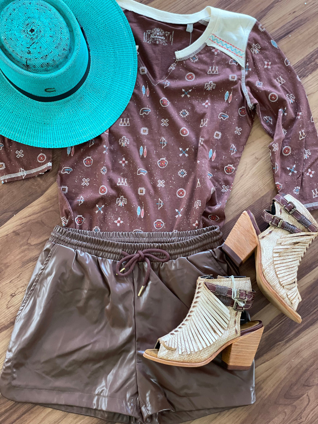 Faux leather Shorts-Shorts-Whiskey Ray's Boutique-Whiskey Ray's Boutique, Women's Western Wear Boutique in Waxahachie, TX