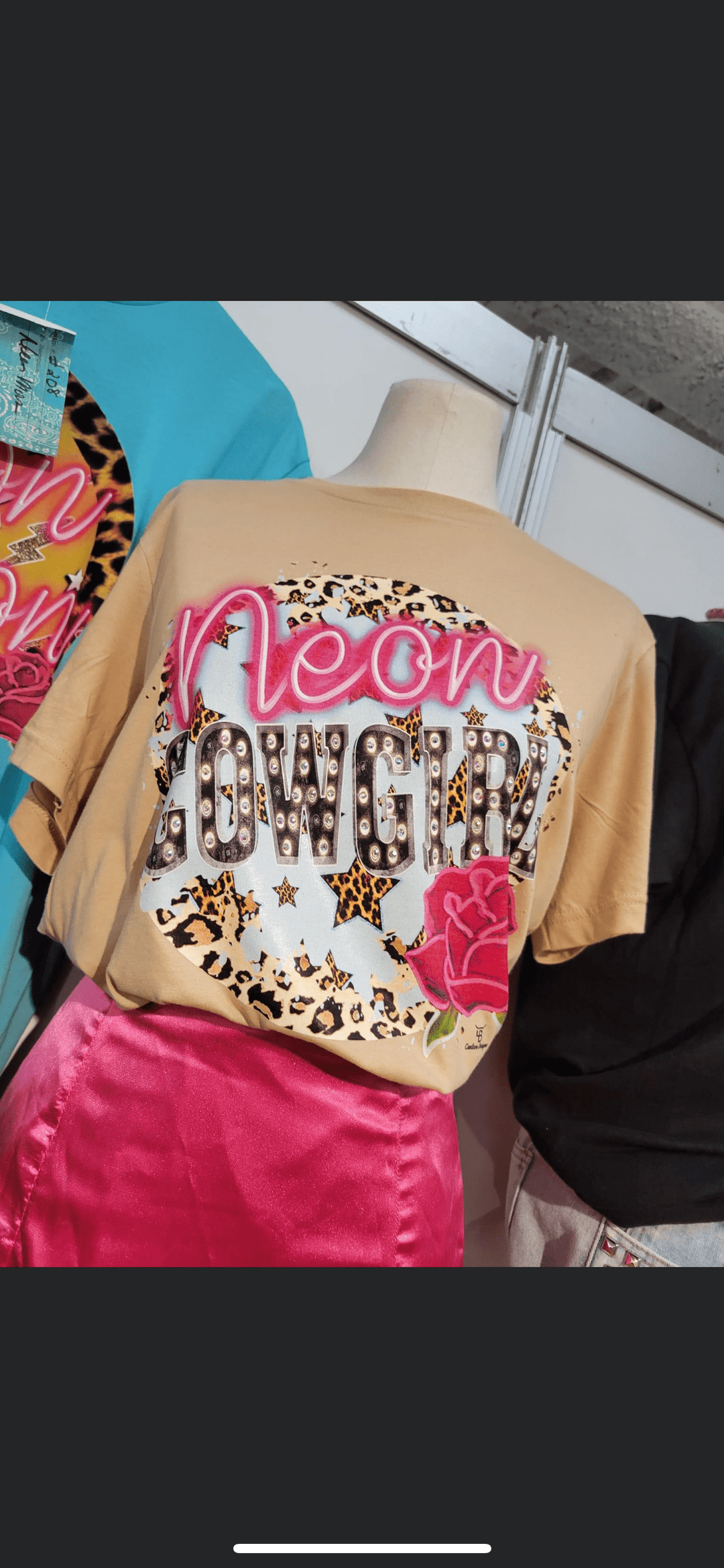 Neon Cowgirl T-Shirt-Graphic Tops-Whiskey Ray's Boutique-Whiskey Ray's Boutique, Women's Western Wear Boutique in Waxahachie, TX