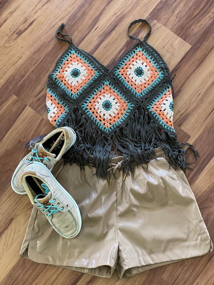 Faux leather Shorts-Shorts-Whiskey Ray's Boutique-Whiskey Ray's Boutique, Women's Western Wear Boutique in Waxahachie, TX