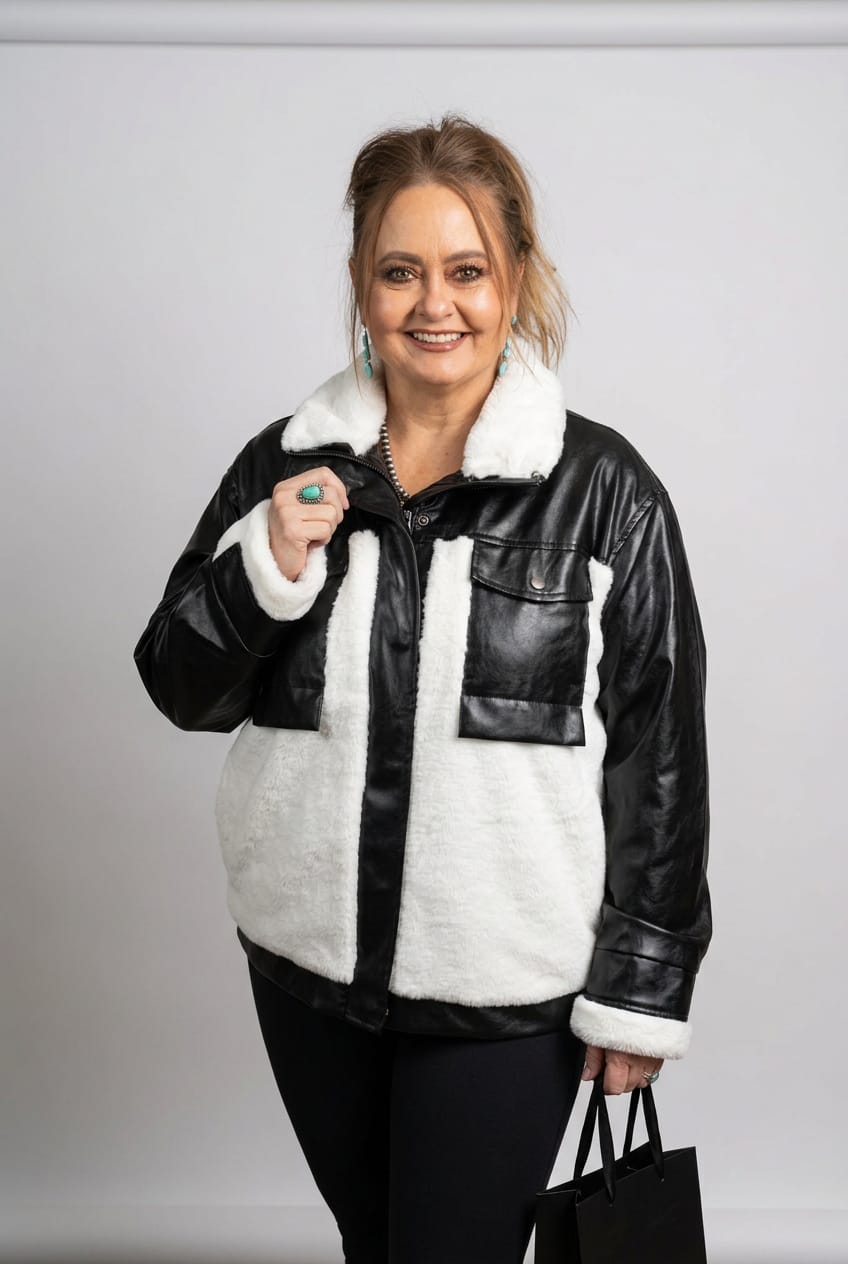 Cool Girl Black Jacket-Coats & Jackets-2FlyCo-Whiskey Ray's Boutique, Women's Western Wear Boutique in Waxahachie, TX