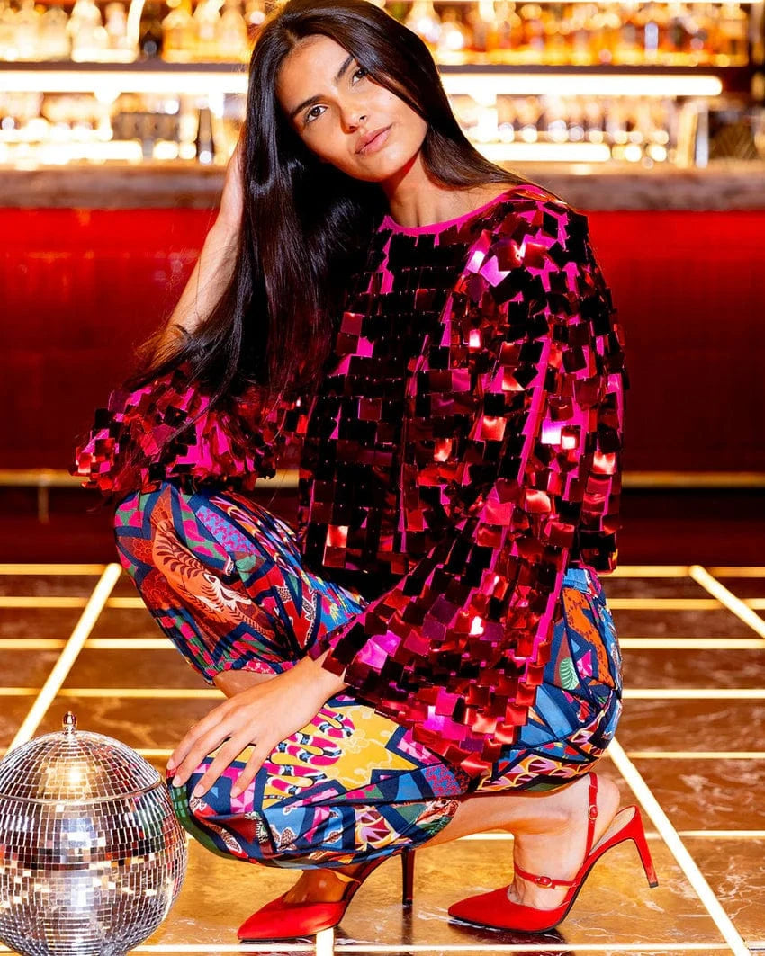 Party Sequin-Hazel Top-Long Sleeves-Aldean Adair-Whiskey Ray's Boutique, Women's Western Wear Boutique in Waxahachie, TX