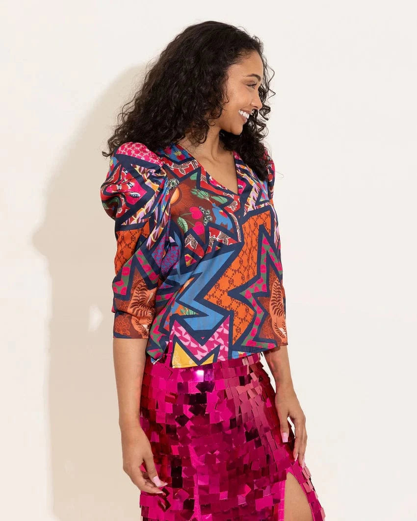 Star Power-Finley Top-Short Sleeves-Aldean Adair-Whiskey Ray's Boutique, Women's Western Wear Boutique in Waxahachie, TX