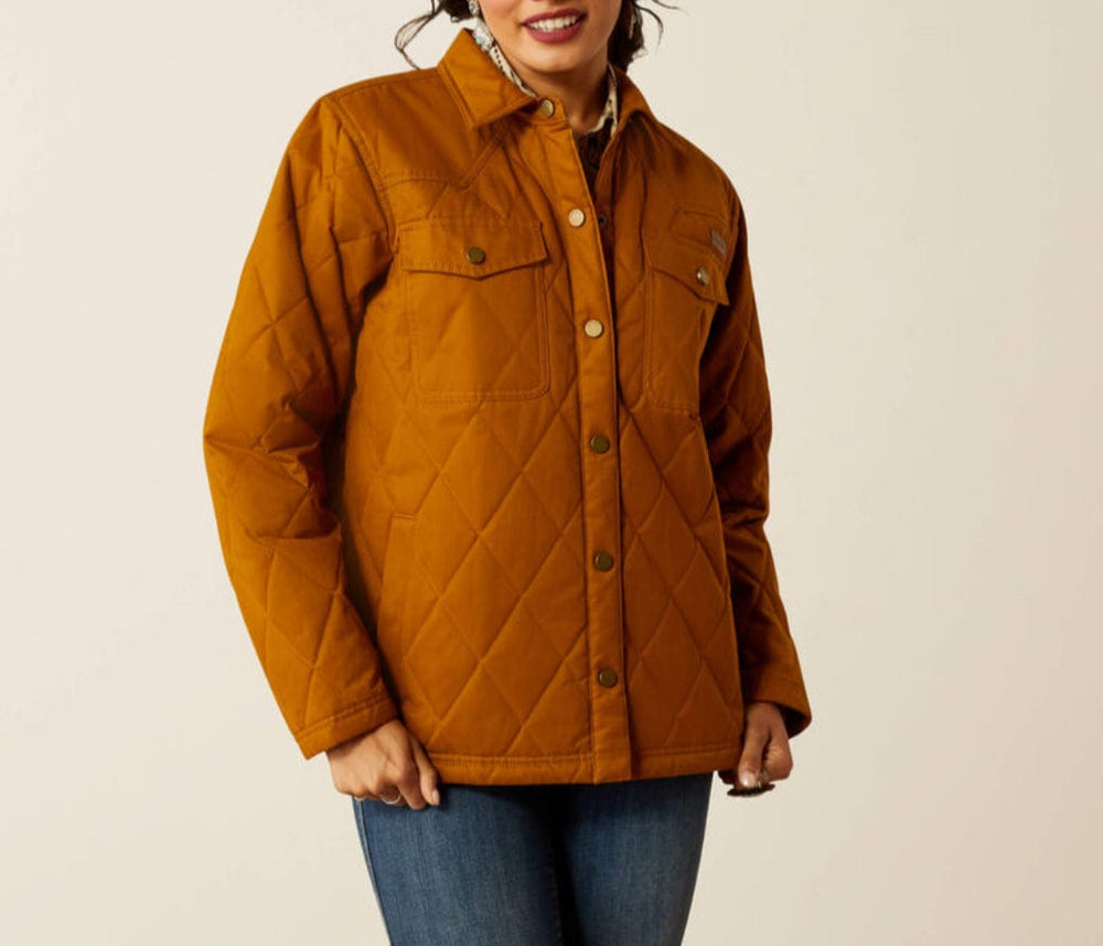 Grizzly Quilted Barn Jacket-Coats & Jackets-Ariat-Whiskey Ray's Boutique, Women's Western Wear Boutique in Waxahachie, TX