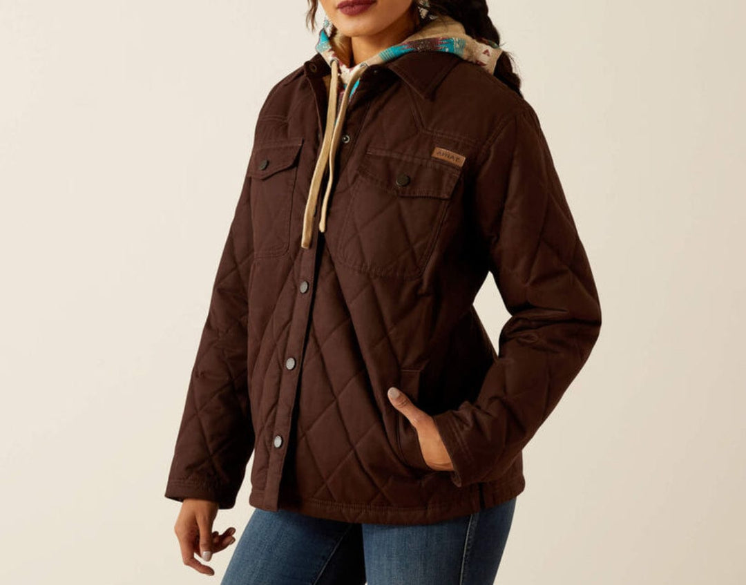 Grizzly Quilted Barn Jacket-Coats & Jackets-Ariat-Whiskey Ray's Boutique, Women's Western Wear Boutique in Waxahachie, TX