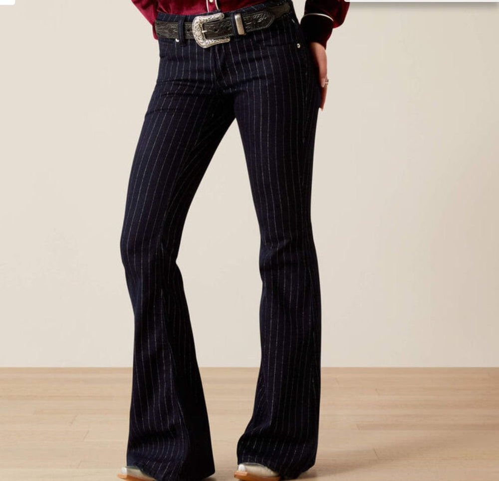 Ariat Perfect Rise Silver Stripe Flare-Jeans-Ariat-Whiskey Ray's Boutique, Women's Western Wear Boutique in Waxahachie, TX