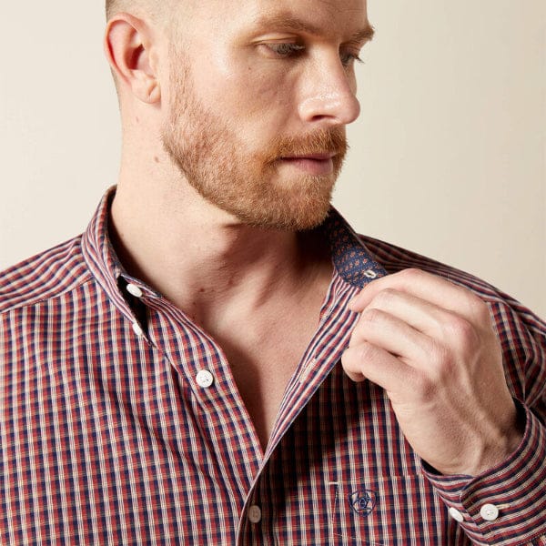 Ariat Wrinkle Free Benson Classic Fit Shirt-Men's Shirts-Ariat-Whiskey Ray's Boutique, Women's Western Wear Boutique in Waxahachie, TX