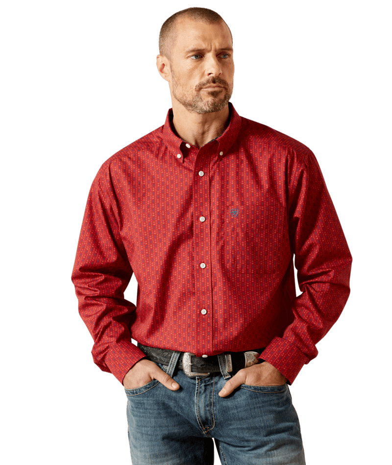 Ariat Wrinkle Free Bruno Classic Fit Shirt-Men's Shirts-Ariat-Whiskey Ray's Boutique, Women's Western Wear Boutique in Waxahachie, TX
