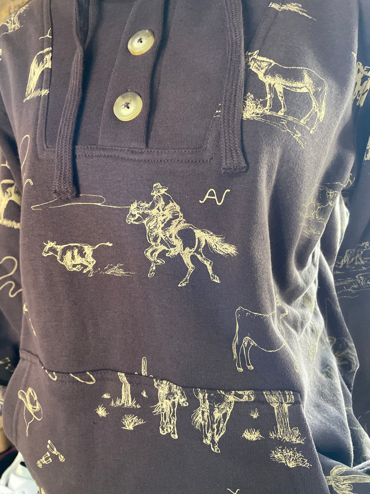 Ranchin Hoodie-Sweaters-Ariat-Whiskey Ray's Boutique, Women's Western Wear Boutique in Waxahachie, TX