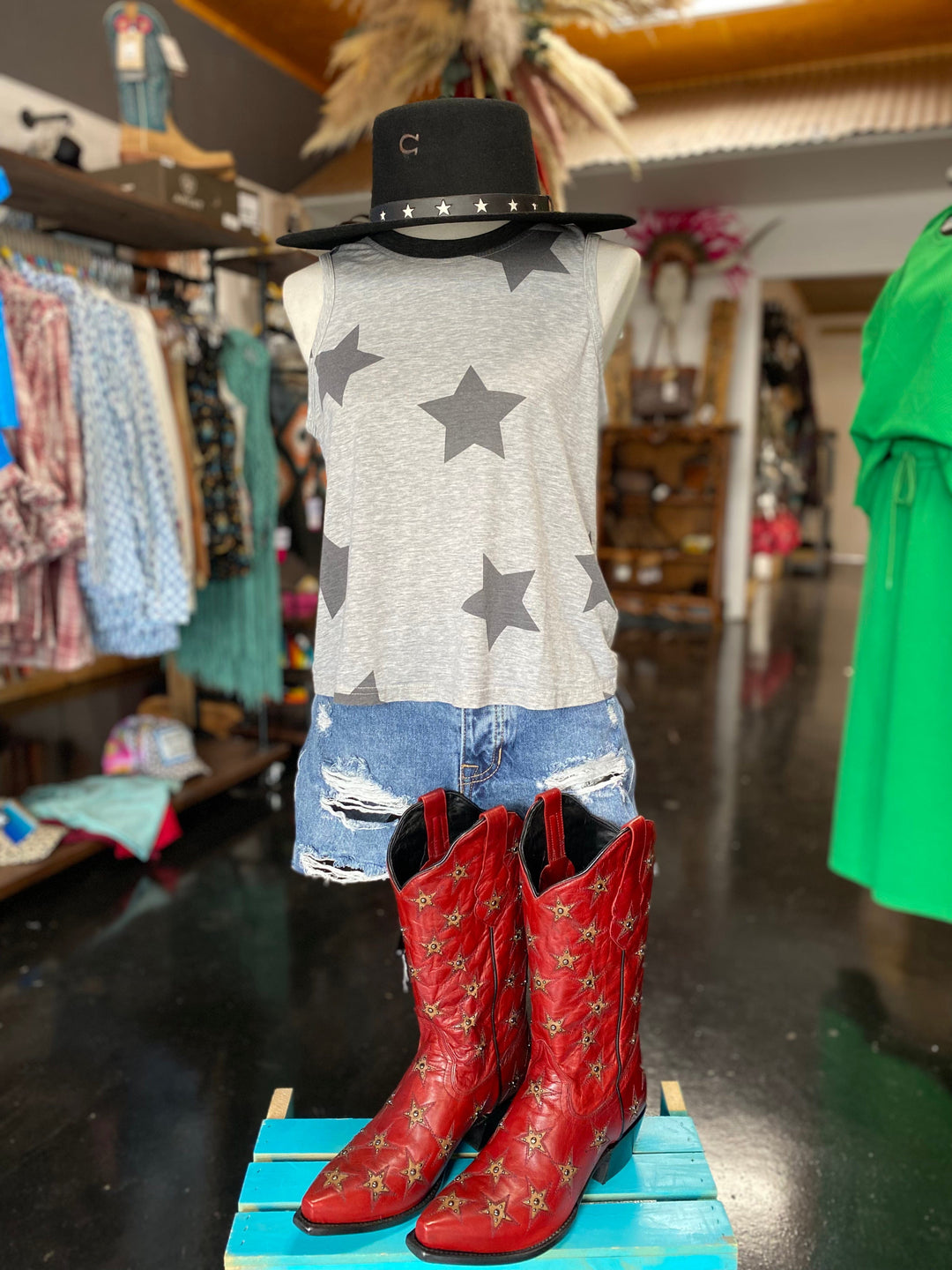Stars & Stripes Tank-Sleeveless-Ariat-Whiskey Ray's Boutique, Women's Western Wear Boutique in Waxahachie, TX