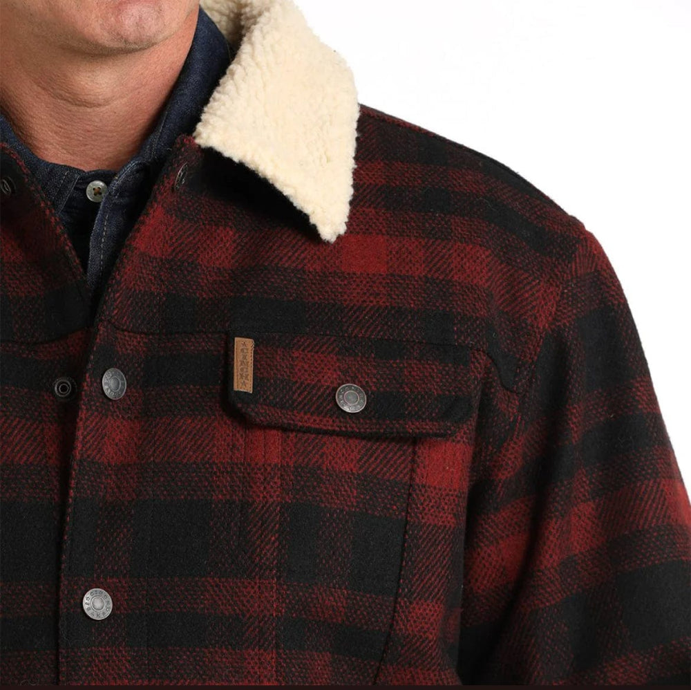 CINCH Sherpa Lined Trucker Jacket - Red/Black-Coats & Jackets-Cinch-Whiskey Ray's Boutique, Women's Western Wear Boutique in Waxahachie, TX