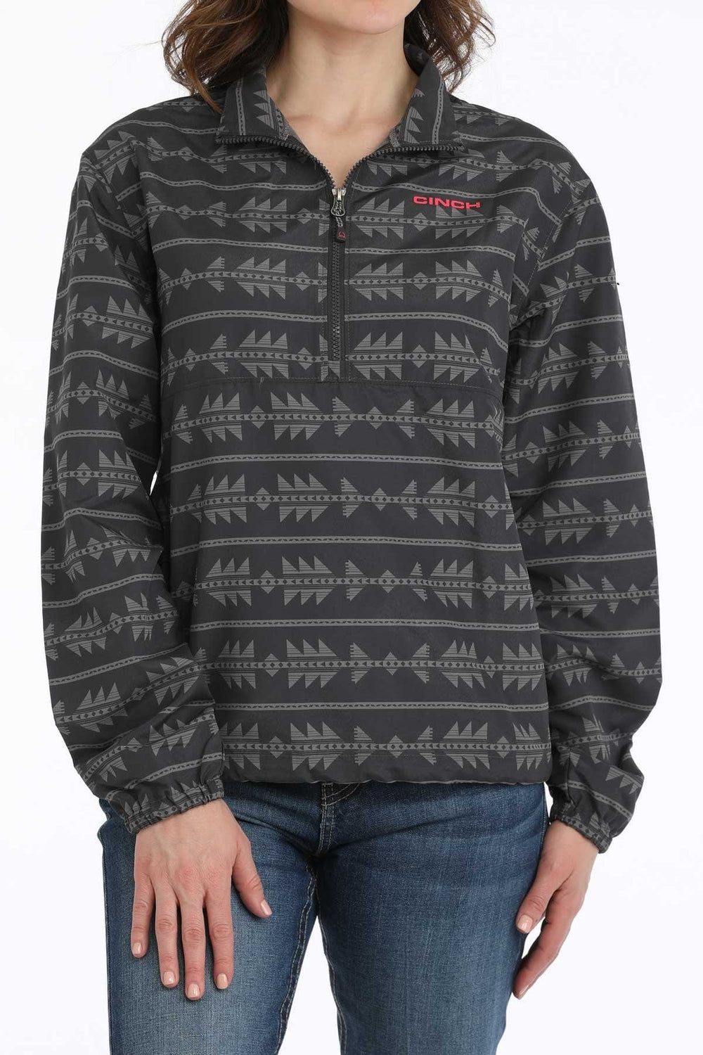 Women's Southwestern Print 1/2 Zip Windbreaker-Coats & Jackets-Cinch-Whiskey Ray's Boutique, Women's Western Wear Boutique in Waxahachie, TX