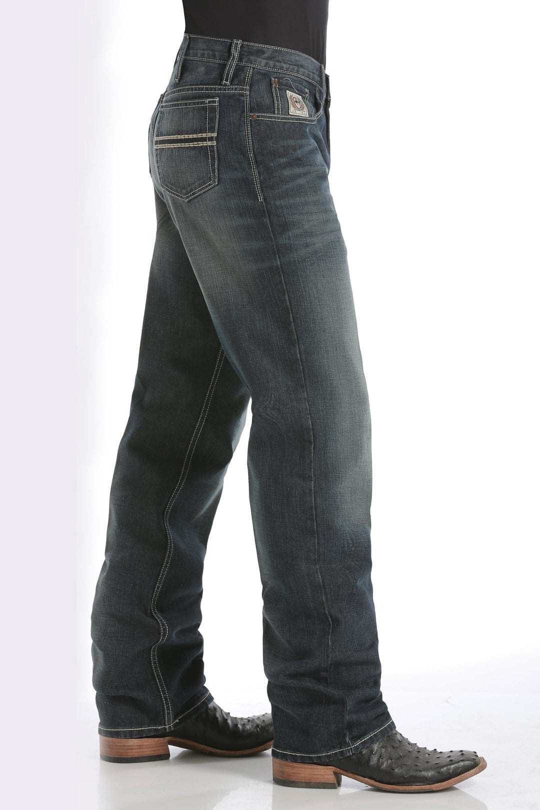 Cinch- Men's Relaxed Fit White Label- Dark Stonewash-Men’s Jeans-Cinch-Whiskey Ray's Boutique, Women's Western Wear Boutique in Waxahachie, TX