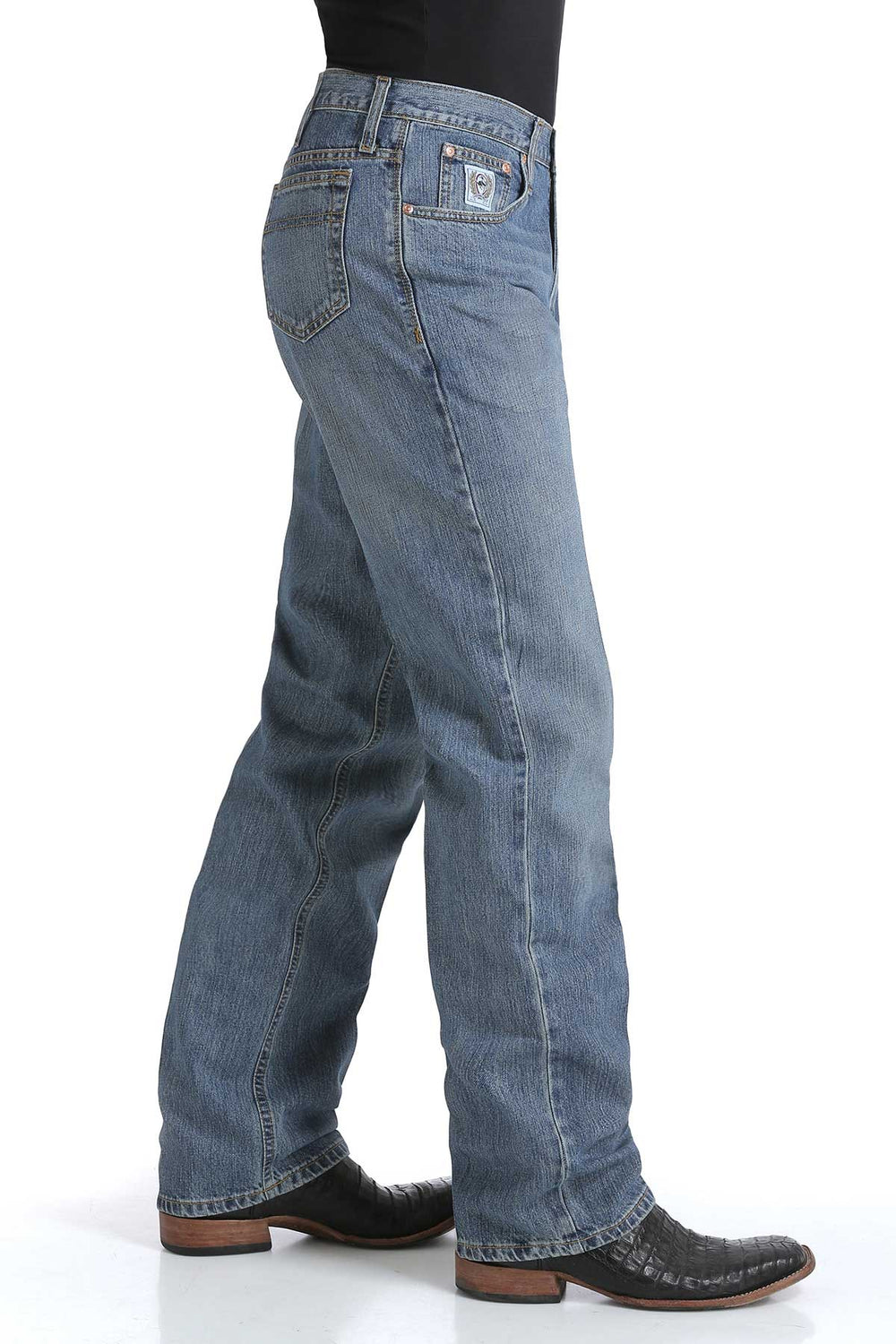 Cinch- Men's Relaxed Fit White Label- Medium Stone-Men’s Jeans-Cinch-Whiskey Ray's Boutique, Women's Western Wear Boutique in Waxahachie, TX