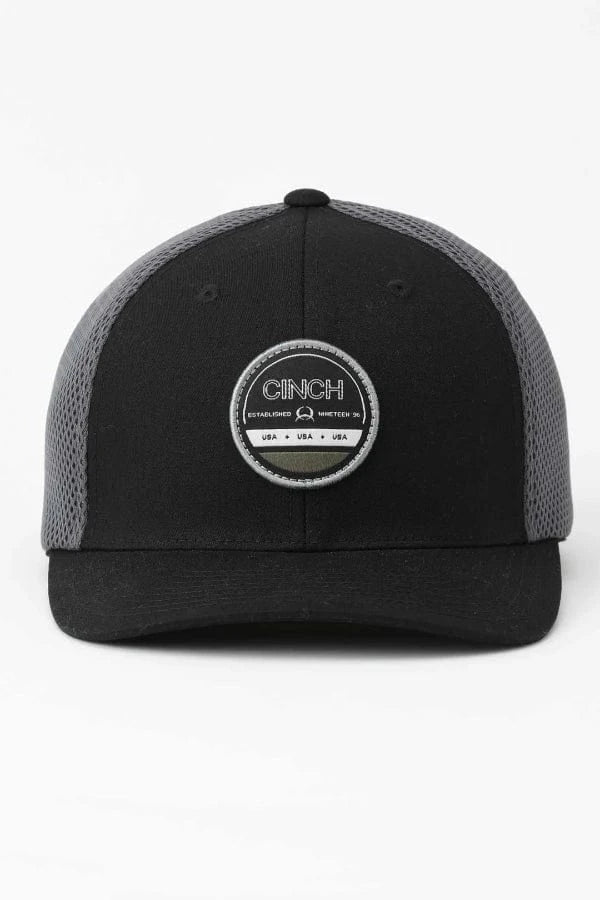 Cinch Men's Black Flex Fit Cap-Hats-Cinch-Whiskey Ray's Boutique, Women's Western Wear Boutique in Waxahachie, TX