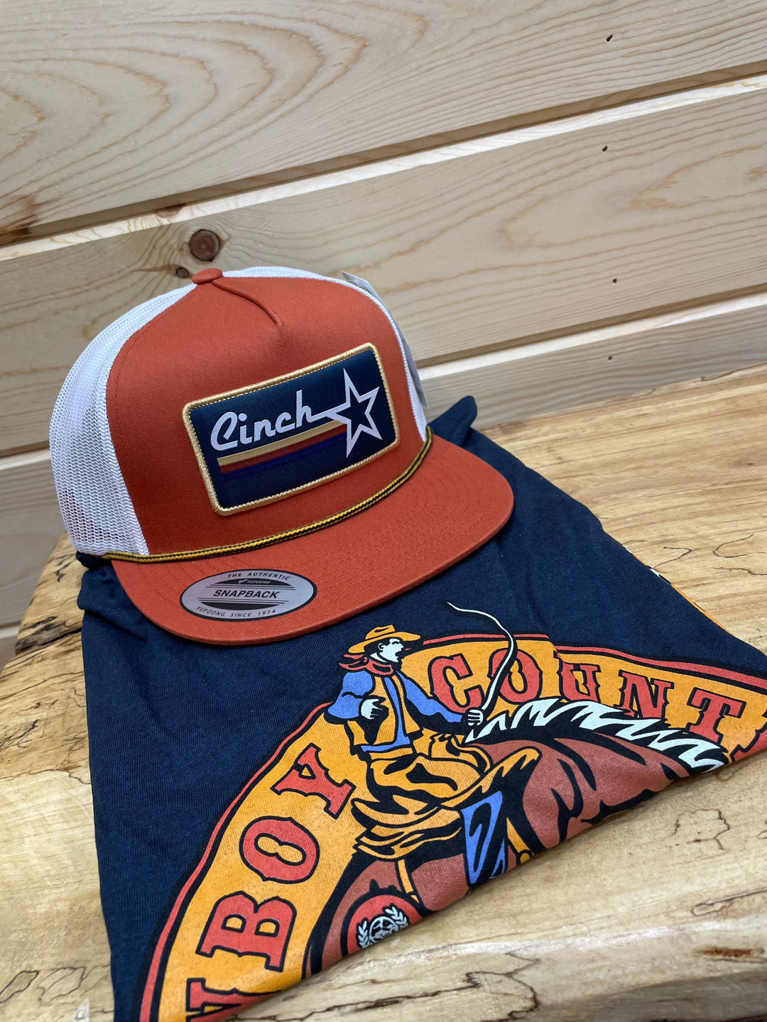 Men's Cinch Cap-Orange-Hats-Cinch-Whiskey Ray's Boutique, Women's Western Wear Boutique in Waxahachie, TX