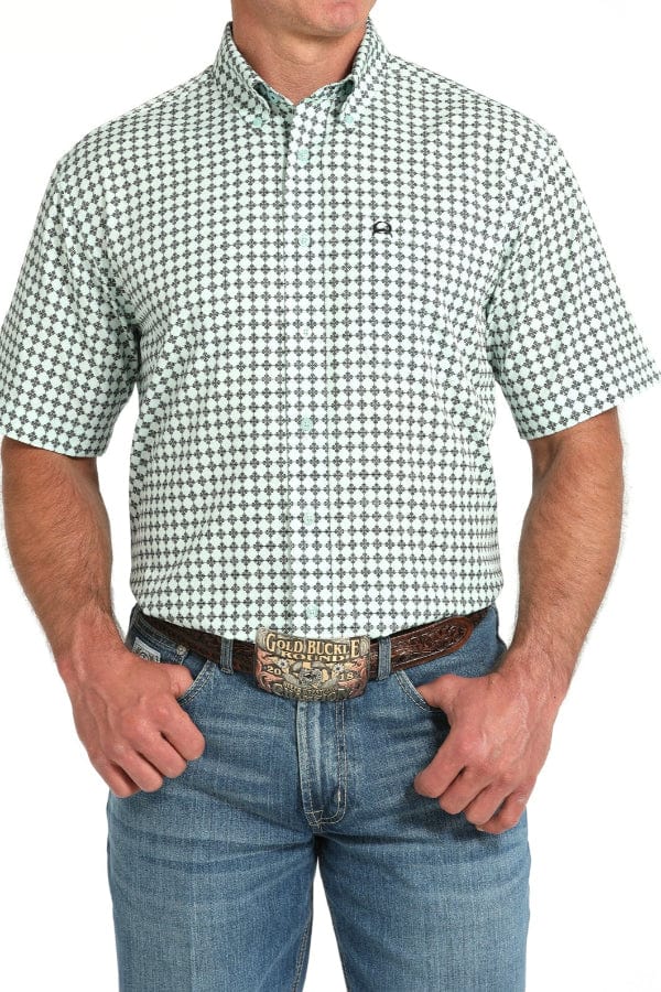 Cinch Men's Geo Print Arenaflex Button Down Shirt-Men's Shirts-Cinch-Whiskey Ray's Boutique, Women's Western Wear Boutique in Waxahachie, TX