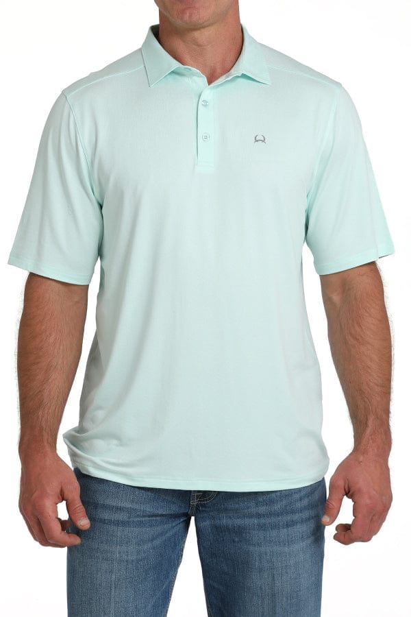 Cinch Men's Light Blue Short Sleeve Polo-Men's Shirts-Cinch-Whiskey Ray's Boutique, Women's Western Wear Boutique in Waxahachie, TX