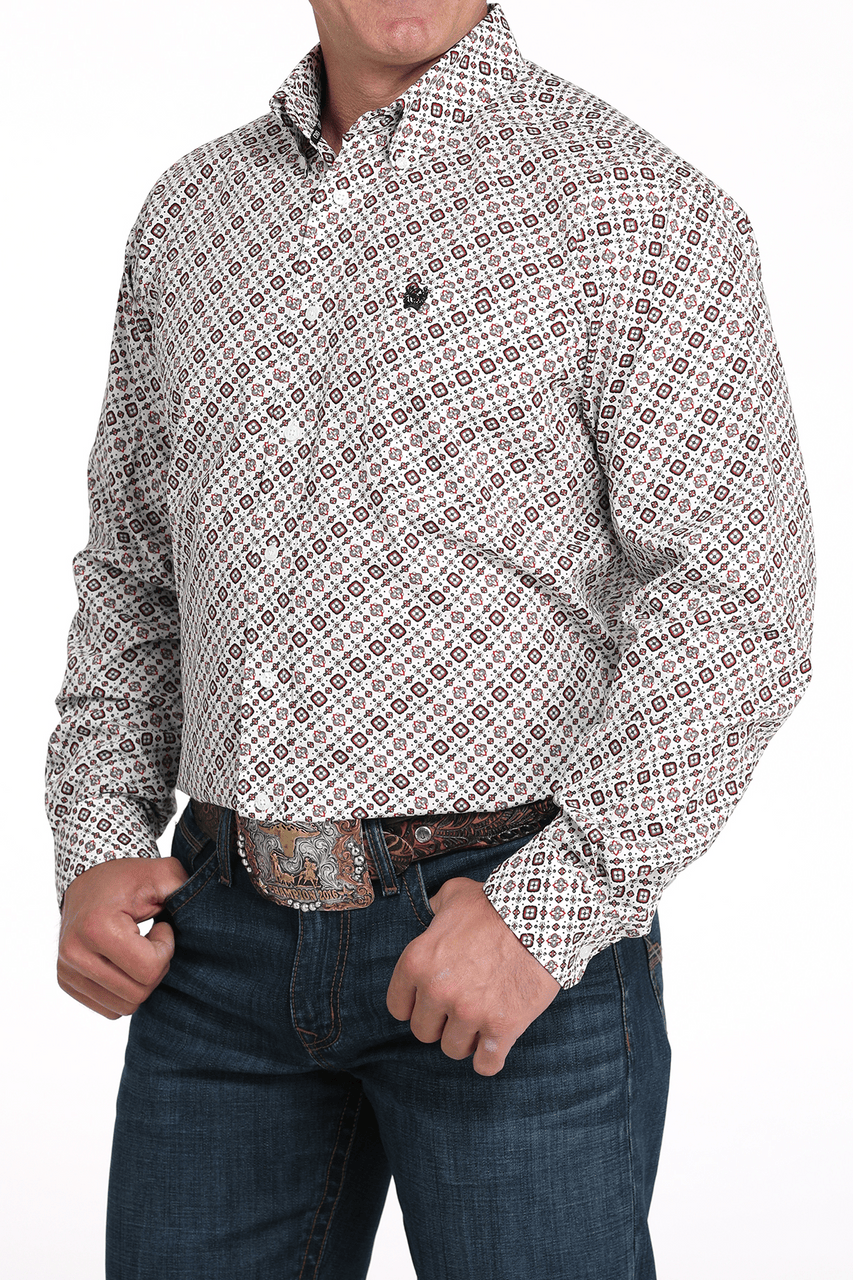 Cinch Men's Patterned Long Sleeve Shirt-Men's Shirts-Cinch-Whiskey Ray's Boutique, Women's Western Wear Boutique in Waxahachie, TX