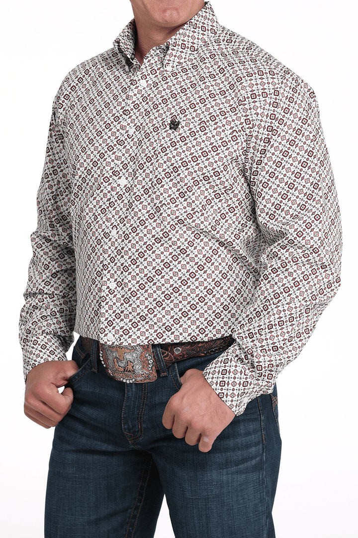 Cinch Men's Patterned Long Sleeve Shirt-Men's Shirts-Cinch-Whiskey Ray's Boutique, Women's Western Wear Boutique in Waxahachie, TX