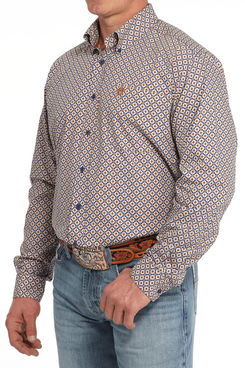 CINCH PURPLE MADALLION PRINT - MENS SHIRT-Men's Shirts-Cinch-Whiskey Ray's Boutique, Women's Western Wear Boutique in Waxahachie, TX