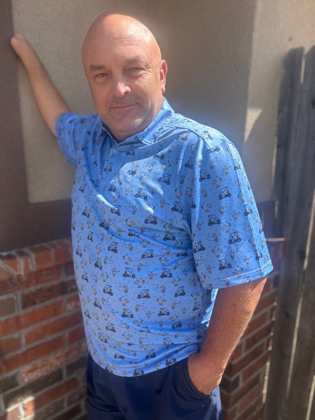 "Fairway & Rodeo" Arena flex Polo-Light Blue-Men's Shirts-Cinch-Whiskey Ray's Boutique, Women's Western Wear Boutique in Waxahachie, TX