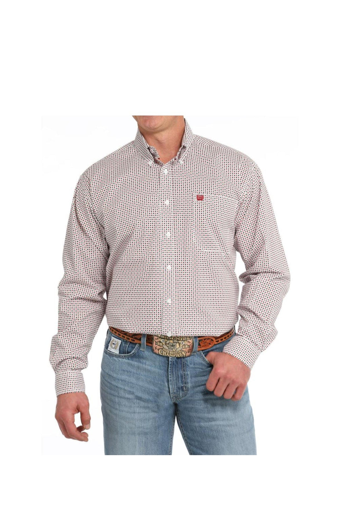 Men's black & red vegas button down shirt-Men's Shirts-Cinch-Whiskey Ray's Boutique, Women's Western Wear Boutique in Waxahachie, TX