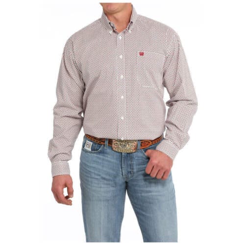 Men's black & red vegas button down shirt-Men's Shirts-Cinch-Whiskey Ray's Boutique, Women's Western Wear Boutique in Waxahachie, TX